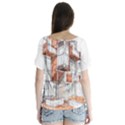 Rag-flats-onion-flats-llc-architecture-drawing Graffiti-architecture V-Neck Flutter Sleeve Top View2