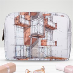 Rag-flats-onion-flats-llc-architecture-drawing Graffiti-architecture Make Up Pouch (medium) by Sudhe