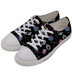 Pastel Goth Witch Men s Low Top Canvas Sneakers by NerdySparkleGoth