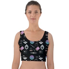 Pastel Goth Witch Velvet Crop Top by NerdySparkleGoth