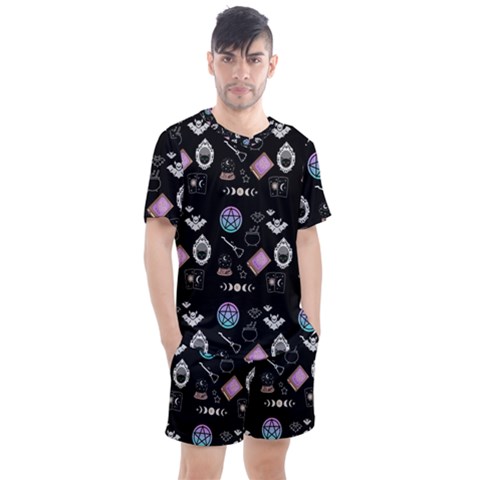 Pastel Goth Witch Men s Mesh Tee And Shorts Set by NerdySparkleGoth