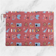 50s Red Canvas Cosmetic Bag (xxl) by NerdySparkleGoth