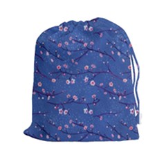 Branches With Peach Flowers Drawstring Pouch (2xl) by SychEva