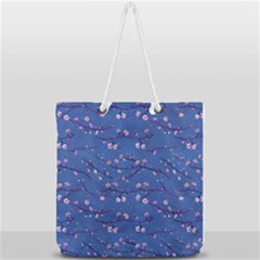 Branches With Peach Flowers Full Print Rope Handle Tote (large) by SychEva