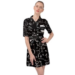 Science-albert-einstein-formula-mathematics-physics-special-relativity Belted Shirt Dress by Sudhe