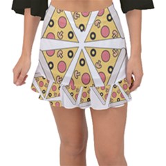 Pizza-slice-food-italian Fishtail Mini Chiffon Skirt by Sudhe