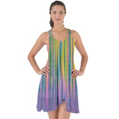 Background-colorful-texture-bright Show Some Back Chiffon Dress by Sudhe