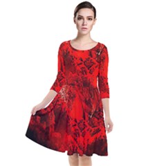 Planet-hell-hell-mystical-fantasy Quarter Sleeve Waist Band Dress by Sudhe
