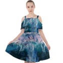 Sea-waves-ocean-water-beach-surf Cut Out Shoulders Chiffon Dress View1
