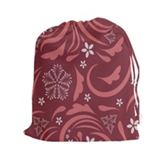 Folk Flowers Pattern Floral Surface Design Seamless Pattern Drawstring Pouch (2xl) by Eskimos