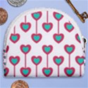 Red Hearts On A White Background Horseshoe Style Canvas Pouch View2