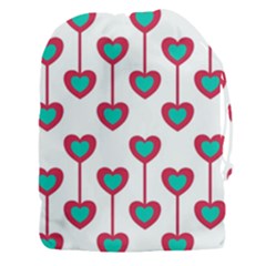 Red Hearts On A White Background Drawstring Pouch (3xl) by SychEva