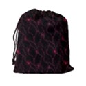 Pink Abstract Flowers With Splashes On A Dark Background  Abstract Print Drawstring Pouch (2XL) View2