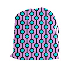 A Chain Of Blue Circles Drawstring Pouch (2xl) by SychEva