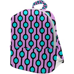A Chain Of Blue Circles Zip Up Backpack by SychEva