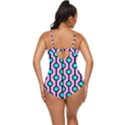 A Chain Of Blue Circles Retro Full Coverage Swimsuit View4