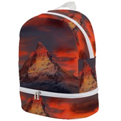 Switzerland-zermatt-mountains-snow- Zip Bottom Backpack by Amaryn4rt