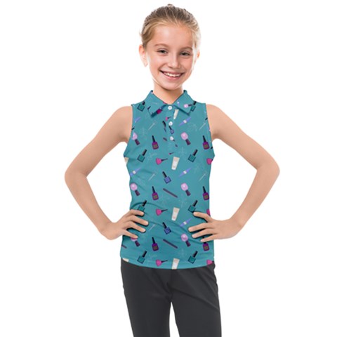 Manicure Supplies  Nail Polish Kids  Sleeveless Polo Tee by SychEva
