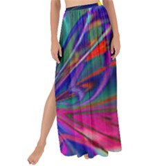Colorful Rainbow Modern Paint Pattern 13 Maxi Chiffon Tie-up Sarong by DinkovaArt