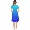 Butterflies at blue, two color tone gradient Classic Short Sleeve Dress View4