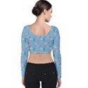 Beautiful Girls With Drinks Velvet Long Sleeve Crop Top View2