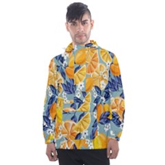 Floral Men s Front Pocket Pullover Windbreaker by Sparkle