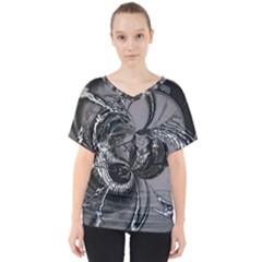 Satellite V-neck Dolman Drape Top by MRNStudios