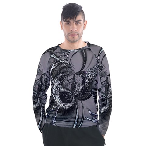 Satellite Men s Long Sleeve Raglan Tee by MRNStudios