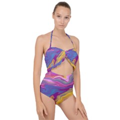 Flow Scallop Top Cut Out Swimsuit by kiernankallan