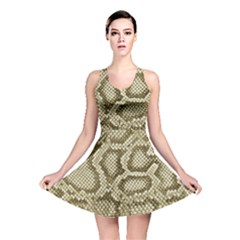 Leatherette Snake 4 Reversible Skater Dress by skindeep