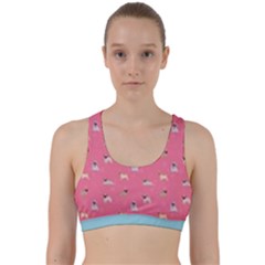 Funny Pugs  Cute Pets Back Weave Sports Bra by SychEva