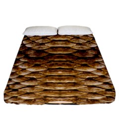 Reptile Skin Pattern 11 Fitted Sheet (california King Size) by skindeep
