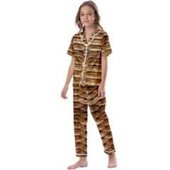 Reptile Skin Pattern 11 Kids  Satin Short Sleeve Pajamas Set by skindeep