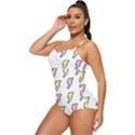 Pattern Cute Flash Design Retro Full Coverage Swimsuit View2