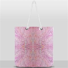 Mixed Media Repeats Full Print Rope Handle Tote (large) by kaleidomarblingart
