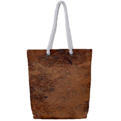 Aged Leather Full Print Rope Handle Tote (small) by skindeep
