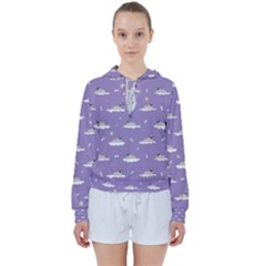 Pug Dog On A Cloud Women s Tie Up Sweat by SychEva