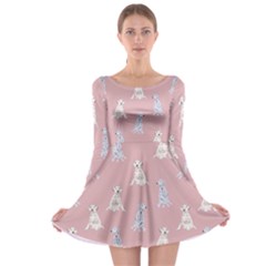 Dalmatians Favorite Dogs Long Sleeve Skater Dress by SychEva