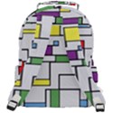 Colorful Rectangles Rounded Multi Pocket Backpack View3
