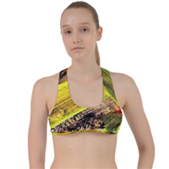 Blue Bird-1-2 Criss Cross Racerback Sports Bra by bestdesignintheworld