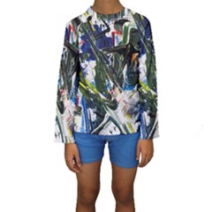 Snow In A City-1-1 Kids  Long Sleeve Swimwear by bestdesignintheworld
