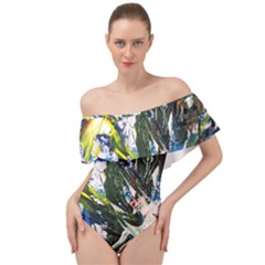 Snow In A City-1-1 Off Shoulder Velour Bodysuit  by bestdesignintheworld