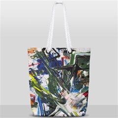 Snow In A City-1-1 Full Print Rope Handle Tote (small) by bestdesignintheworld