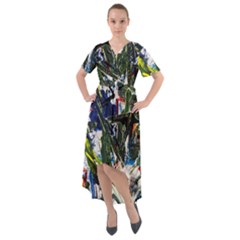 Snow In A City-1-1 Front Wrap High Low Dress by bestdesignintheworld