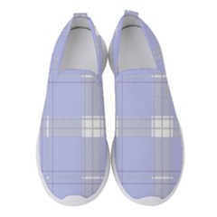 Lighblu Plaid Women s Slip On Sneakers by snowwhitegirl