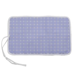 Lighblu Plaid Small Pen Storage Case (l) by snowwhitegirl