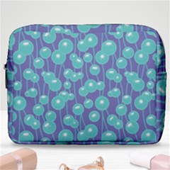 Blue Dandelions  Cute Plants Make Up Pouch (large) by SychEva