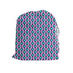 Blue Circles On Purple Background Geometric Ornament Drawstring Pouch (xl) by SychEva