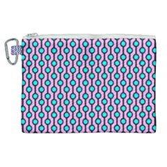Blue Circles On Purple Background Geometric Ornament Canvas Cosmetic Bag (xl) by SychEva