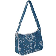 Folk Flowers Pattern Floral Surface Design Seamless Pattern Zip Up Shoulder Bag by Eskimos